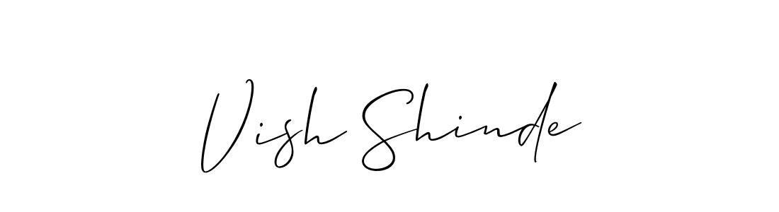 This is the best signature style for the Vish Shinde name. Also you like these signature font (Allison_Script). Mix name signature. Vish Shinde signature style 2 images and pictures png
