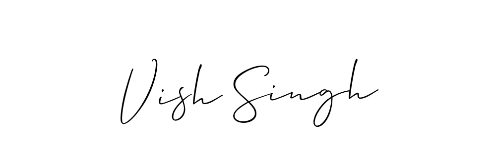 How to Draw Vish Singh signature style? Allison_Script is a latest design signature styles for name Vish Singh. Vish Singh signature style 2 images and pictures png