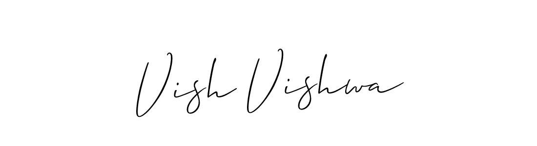 How to make Vish Vishwa signature? Allison_Script is a professional autograph style. Create handwritten signature for Vish Vishwa name. Vish Vishwa signature style 2 images and pictures png