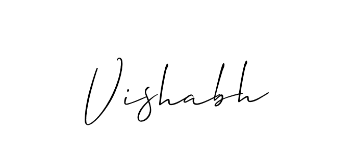 Vishabh stylish signature style. Best Handwritten Sign (Allison_Script) for my name. Handwritten Signature Collection Ideas for my name Vishabh. Vishabh signature style 2 images and pictures png