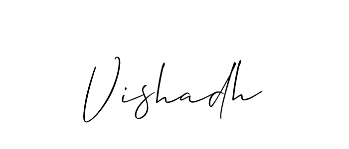 Best and Professional Signature Style for Vishadh. Allison_Script Best Signature Style Collection. Vishadh signature style 2 images and pictures png