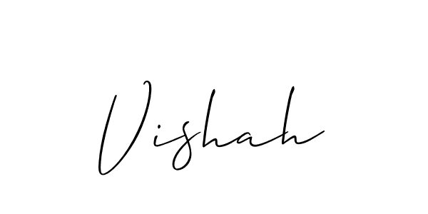 if you are searching for the best signature style for your name Vishah. so please give up your signature search. here we have designed multiple signature styles  using Allison_Script. Vishah signature style 2 images and pictures png