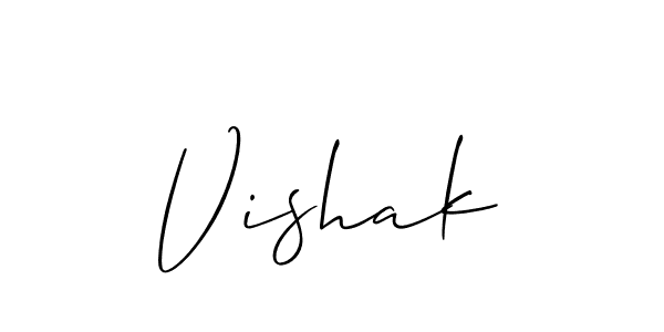 Design your own signature with our free online signature maker. With this signature software, you can create a handwritten (Allison_Script) signature for name Vishak. Vishak signature style 2 images and pictures png