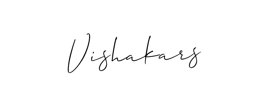 How to make Vishakars name signature. Use Allison_Script style for creating short signs online. This is the latest handwritten sign. Vishakars signature style 2 images and pictures png