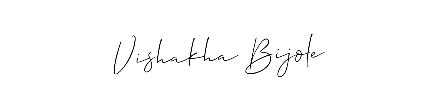 Make a short Vishakha Bijole signature style. Manage your documents anywhere anytime using Allison_Script. Create and add eSignatures, submit forms, share and send files easily. Vishakha Bijole signature style 2 images and pictures png