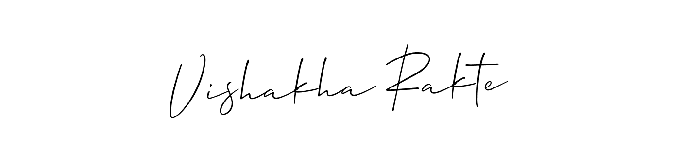 Use a signature maker to create a handwritten signature online. With this signature software, you can design (Allison_Script) your own signature for name Vishakha Rakte. Vishakha Rakte signature style 2 images and pictures png