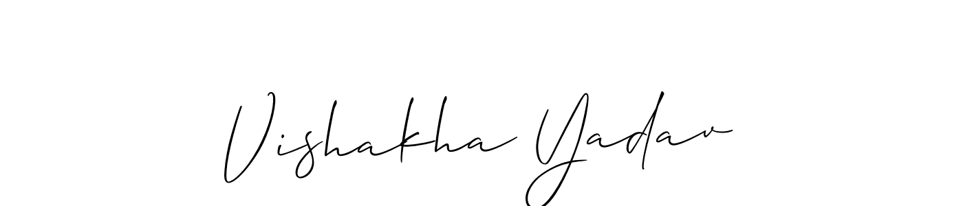 Design your own signature with our free online signature maker. With this signature software, you can create a handwritten (Allison_Script) signature for name Vishakha Yadav. Vishakha Yadav signature style 2 images and pictures png