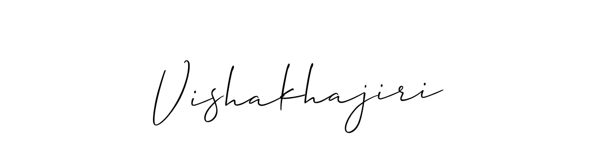You should practise on your own different ways (Allison_Script) to write your name (Vishakhajiri) in signature. don't let someone else do it for you. Vishakhajiri signature style 2 images and pictures png