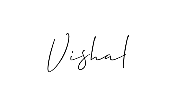 Create a beautiful signature design for name Vishal. With this signature (Allison_Script) fonts, you can make a handwritten signature for free. Vishal signature style 2 images and pictures png