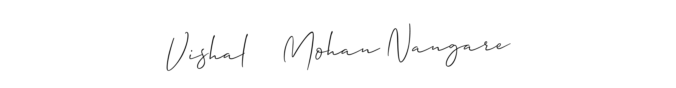 Allison_Script is a professional signature style that is perfect for those who want to add a touch of class to their signature. It is also a great choice for those who want to make their signature more unique. Get Vishal    Mohan Nangare name to fancy signature for free. Vishal    Mohan Nangare signature style 2 images and pictures png