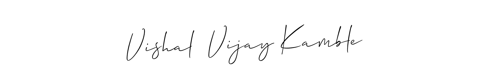 Make a short Vishal  Vijay Kamble signature style. Manage your documents anywhere anytime using Allison_Script. Create and add eSignatures, submit forms, share and send files easily. Vishal  Vijay Kamble signature style 2 images and pictures png