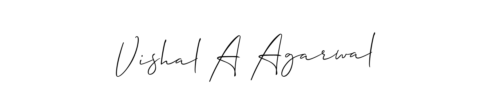 Make a short Vishal A Agarwal signature style. Manage your documents anywhere anytime using Allison_Script. Create and add eSignatures, submit forms, share and send files easily. Vishal A Agarwal signature style 2 images and pictures png