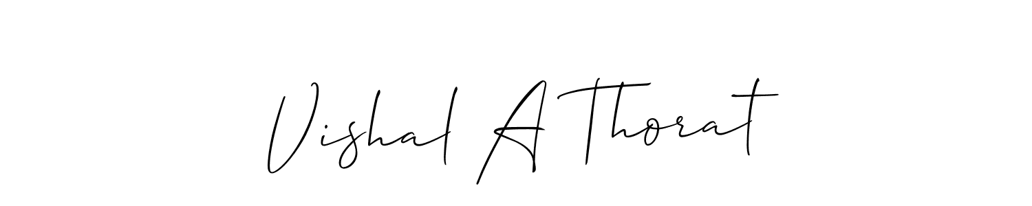 Allison_Script is a professional signature style that is perfect for those who want to add a touch of class to their signature. It is also a great choice for those who want to make their signature more unique. Get Vishal A Thorat name to fancy signature for free. Vishal A Thorat signature style 2 images and pictures png