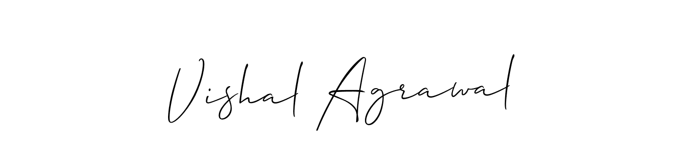 Use a signature maker to create a handwritten signature online. With this signature software, you can design (Allison_Script) your own signature for name Vishal Agrawal. Vishal Agrawal signature style 2 images and pictures png
