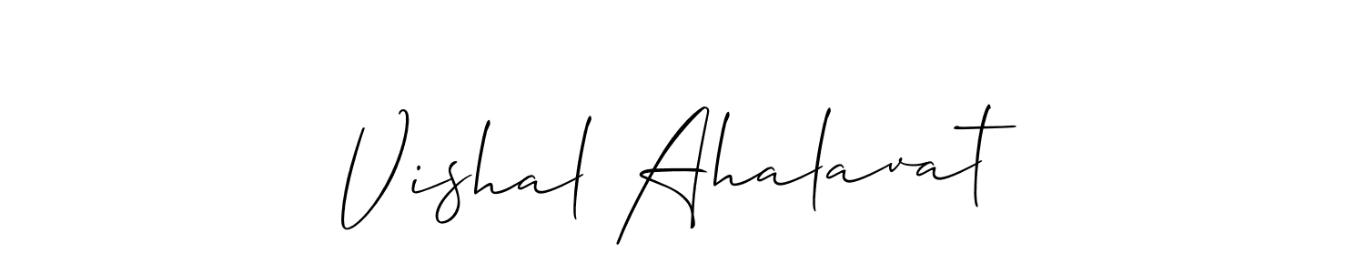 How to Draw Vishal Ahalavat signature style? Allison_Script is a latest design signature styles for name Vishal Ahalavat. Vishal Ahalavat signature style 2 images and pictures png