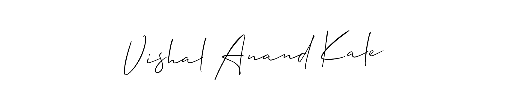 Also You can easily find your signature by using the search form. We will create Vishal Anand Kale name handwritten signature images for you free of cost using Allison_Script sign style. Vishal Anand Kale signature style 2 images and pictures png