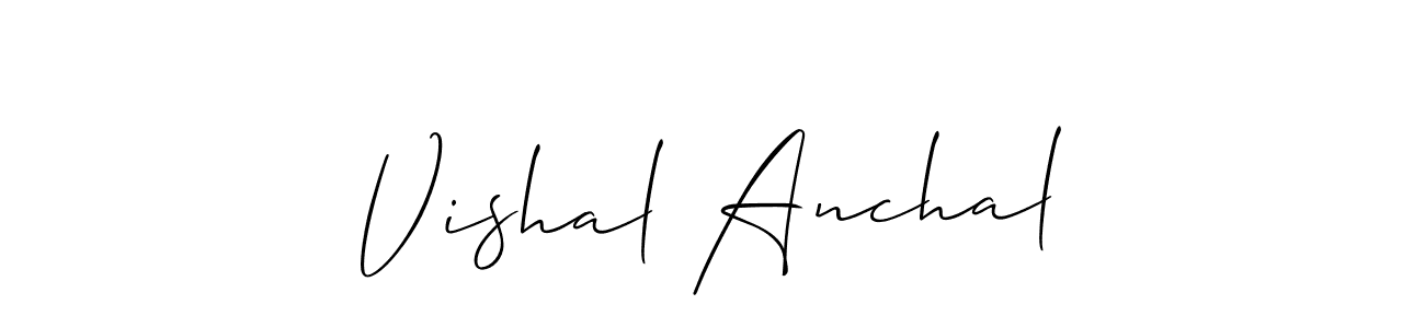 Make a short Vishal Anchal signature style. Manage your documents anywhere anytime using Allison_Script. Create and add eSignatures, submit forms, share and send files easily. Vishal Anchal signature style 2 images and pictures png
