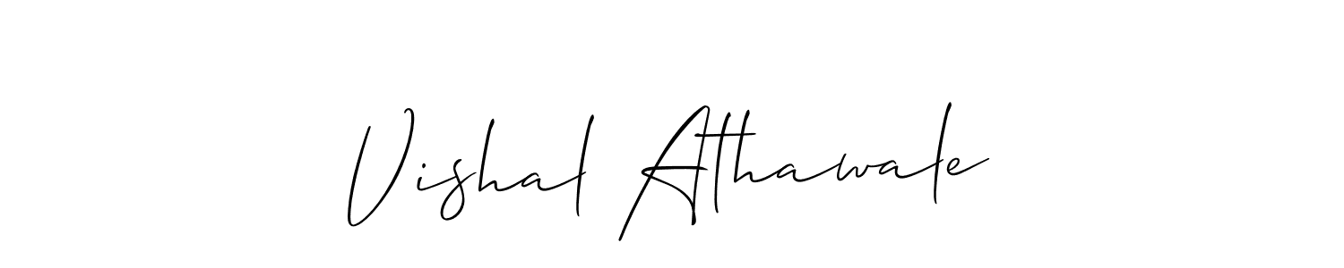 Vishal Athawale stylish signature style. Best Handwritten Sign (Allison_Script) for my name. Handwritten Signature Collection Ideas for my name Vishal Athawale. Vishal Athawale signature style 2 images and pictures png