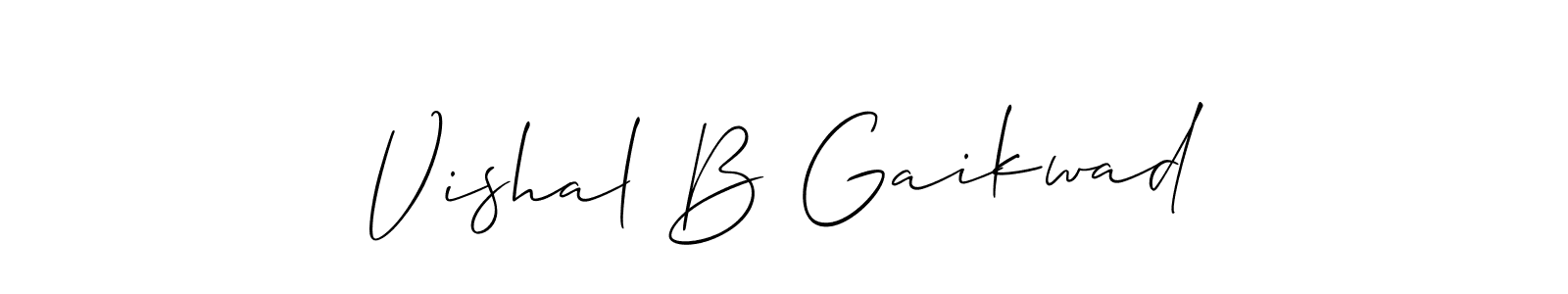 How to make Vishal B Gaikwad signature? Allison_Script is a professional autograph style. Create handwritten signature for Vishal B Gaikwad name. Vishal B Gaikwad signature style 2 images and pictures png