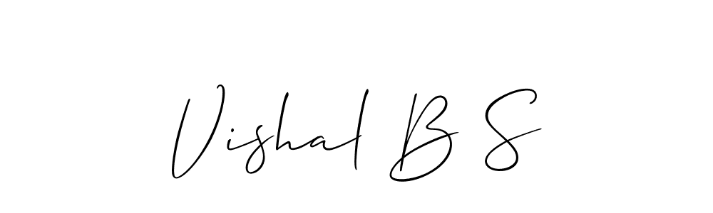 How to make Vishal B S name signature. Use Allison_Script style for creating short signs online. This is the latest handwritten sign. Vishal B S signature style 2 images and pictures png