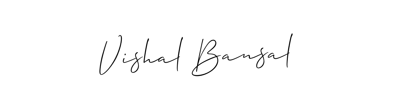 Similarly Allison_Script is the best handwritten signature design. Signature creator online .You can use it as an online autograph creator for name Vishal Bansal. Vishal Bansal signature style 2 images and pictures png