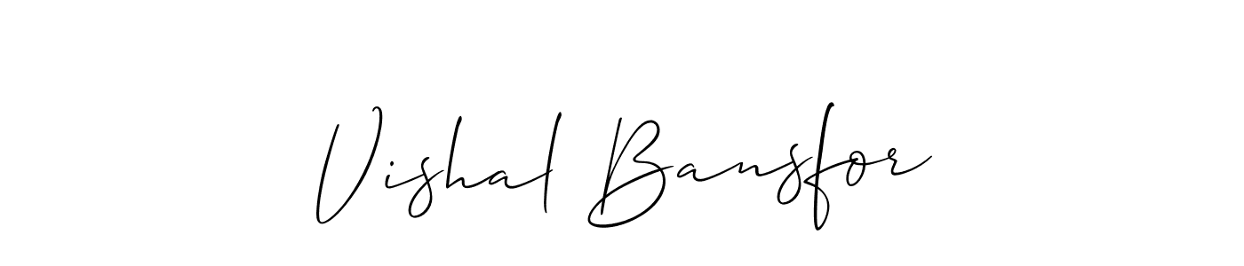 Vishal Bansfor stylish signature style. Best Handwritten Sign (Allison_Script) for my name. Handwritten Signature Collection Ideas for my name Vishal Bansfor. Vishal Bansfor signature style 2 images and pictures png