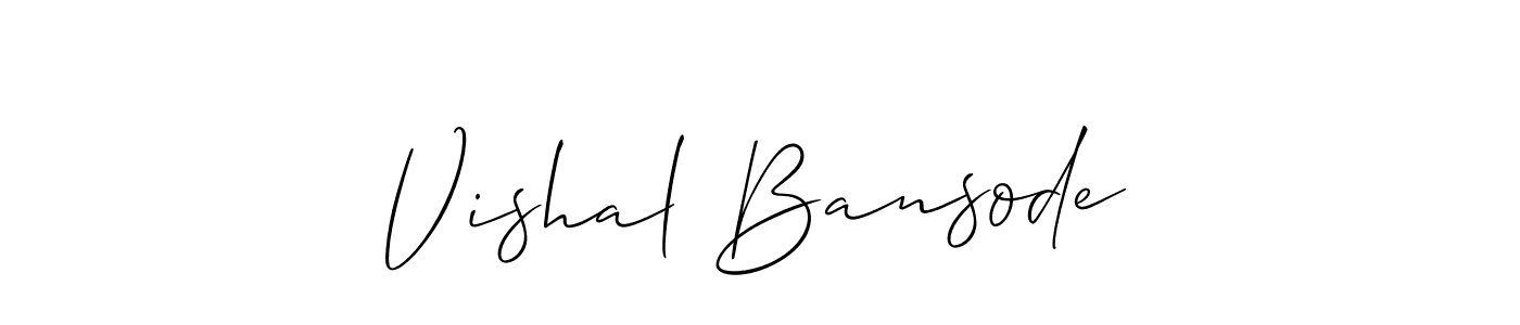 How to make Vishal Bansode name signature. Use Allison_Script style for creating short signs online. This is the latest handwritten sign. Vishal Bansode signature style 2 images and pictures png