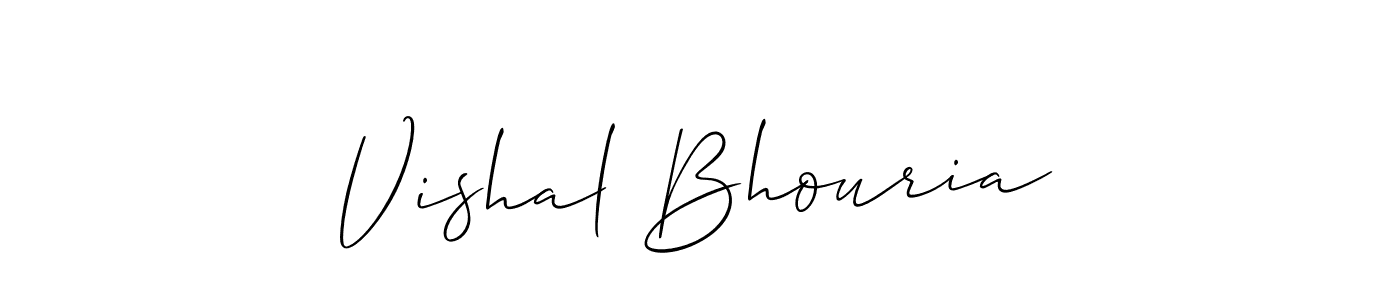 Vishal Bhouria stylish signature style. Best Handwritten Sign (Allison_Script) for my name. Handwritten Signature Collection Ideas for my name Vishal Bhouria. Vishal Bhouria signature style 2 images and pictures png