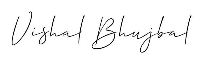 The Allison_Script lettering style adds unique flourish to name Vishal Bhujbal. Stand out with a custom digital autograph made in seconds. Vishal Bhujbal signature style 2 images and pictures png