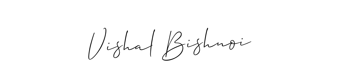 Design your own signature with our free online signature maker. With this signature software, you can create a handwritten (Allison_Script) signature for name Vishal Bishnoi. Vishal Bishnoi signature style 2 images and pictures png