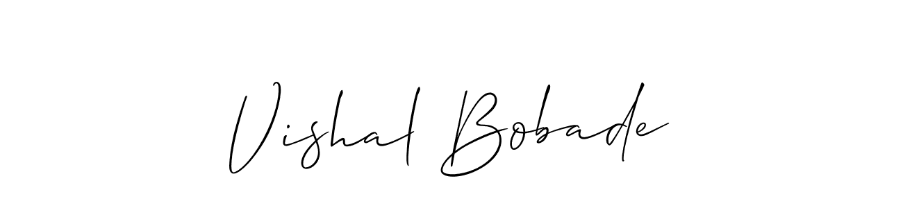 Make a beautiful signature design for name Vishal Bobade. With this signature (Allison_Script) style, you can create a handwritten signature for free. Vishal Bobade signature style 2 images and pictures png