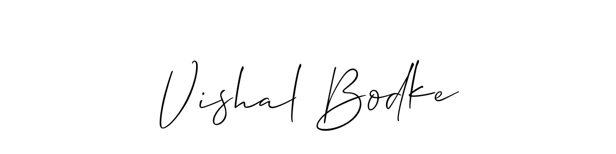 Create a beautiful signature design for name Vishal Bodke. With this signature (Allison_Script) fonts, you can make a handwritten signature for free. Vishal Bodke signature style 2 images and pictures png