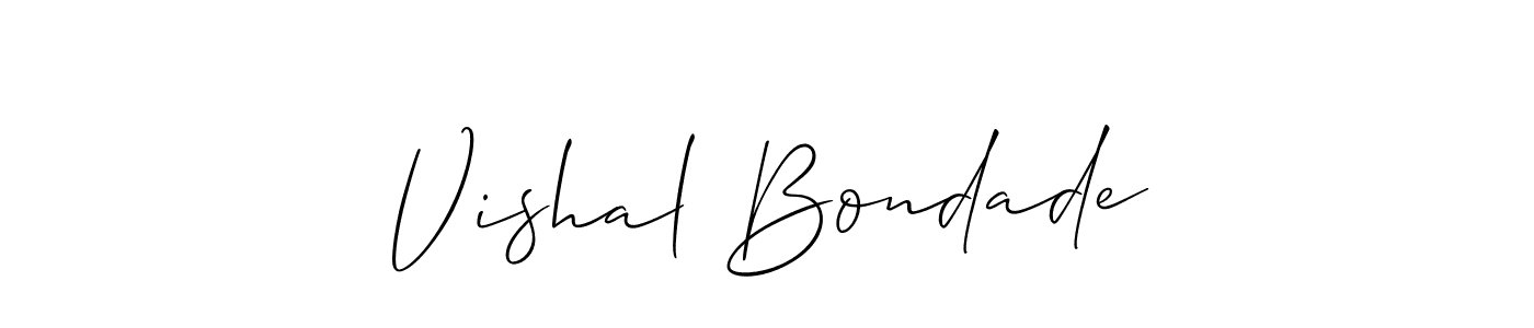 How to Draw Vishal Bondade signature style? Allison_Script is a latest design signature styles for name Vishal Bondade. Vishal Bondade signature style 2 images and pictures png