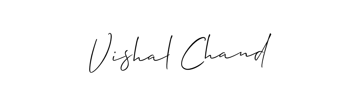 Create a beautiful signature design for name Vishal Chand. With this signature (Allison_Script) fonts, you can make a handwritten signature for free. Vishal Chand signature style 2 images and pictures png