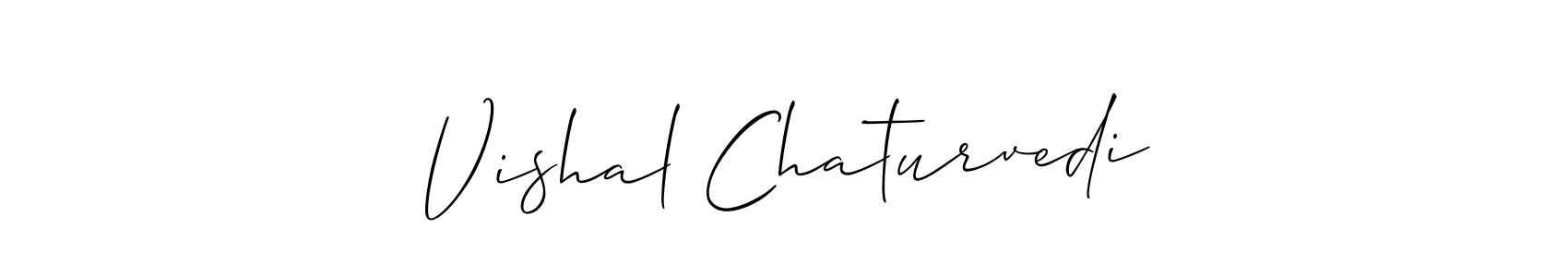 Create a beautiful signature design for name Vishal Chaturvedi. With this signature (Allison_Script) fonts, you can make a handwritten signature for free. Vishal Chaturvedi signature style 2 images and pictures png
