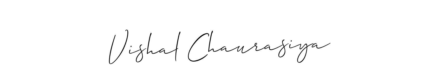 Vishal Chaurasiya stylish signature style. Best Handwritten Sign (Allison_Script) for my name. Handwritten Signature Collection Ideas for my name Vishal Chaurasiya. Vishal Chaurasiya signature style 2 images and pictures png