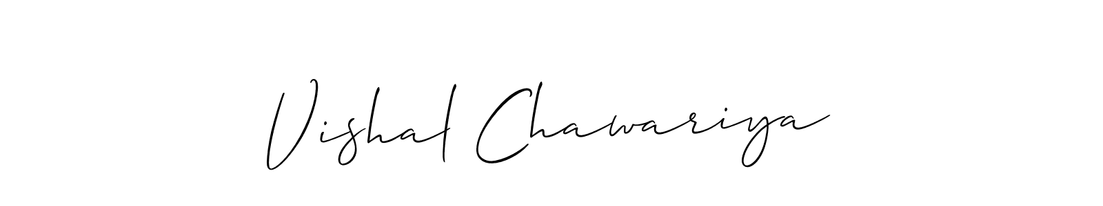 Use a signature maker to create a handwritten signature online. With this signature software, you can design (Allison_Script) your own signature for name Vishal Chawariya. Vishal Chawariya signature style 2 images and pictures png