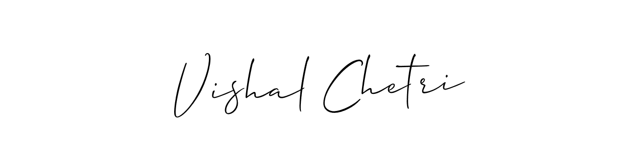 Make a beautiful signature design for name Vishal Chetri. With this signature (Allison_Script) style, you can create a handwritten signature for free. Vishal Chetri signature style 2 images and pictures png