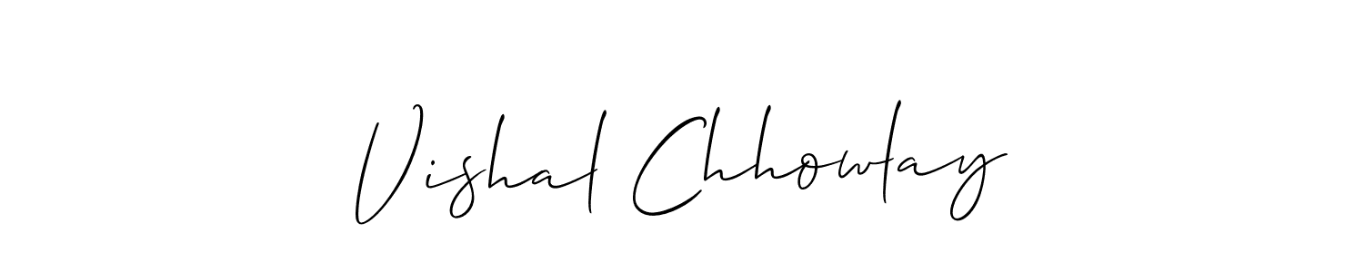 Create a beautiful signature design for name Vishal Chhowlay. With this signature (Allison_Script) fonts, you can make a handwritten signature for free. Vishal Chhowlay signature style 2 images and pictures png