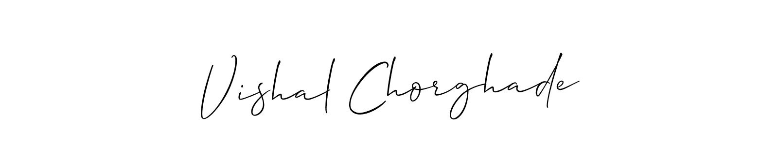 This is the best signature style for the Vishal Chorghade name. Also you like these signature font (Allison_Script). Mix name signature. Vishal Chorghade signature style 2 images and pictures png