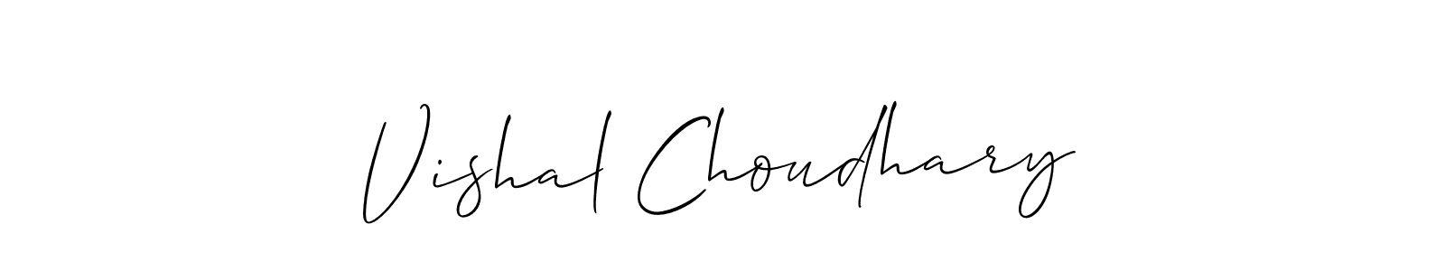 How to make Vishal Choudhary signature? Allison_Script is a professional autograph style. Create handwritten signature for Vishal Choudhary name. Vishal Choudhary signature style 2 images and pictures png