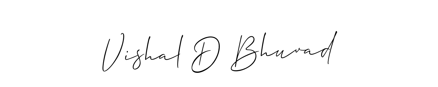 Similarly Allison_Script is the best handwritten signature design. Signature creator online .You can use it as an online autograph creator for name Vishal D Bhuvad. Vishal D Bhuvad signature style 2 images and pictures png