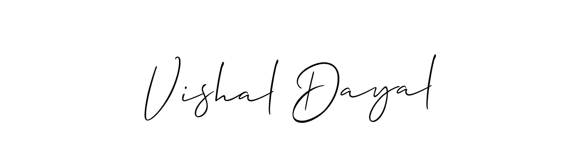 Make a beautiful signature design for name Vishal Dayal. Use this online signature maker to create a handwritten signature for free. Vishal Dayal signature style 2 images and pictures png
