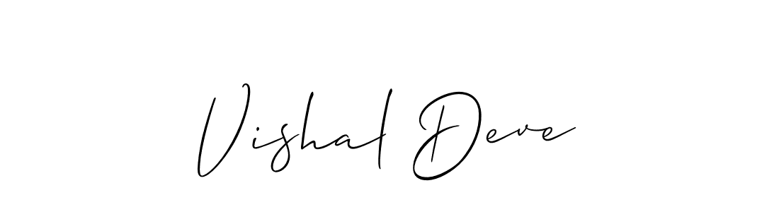 You should practise on your own different ways (Allison_Script) to write your name (Vishal Deve) in signature. don't let someone else do it for you. Vishal Deve signature style 2 images and pictures png