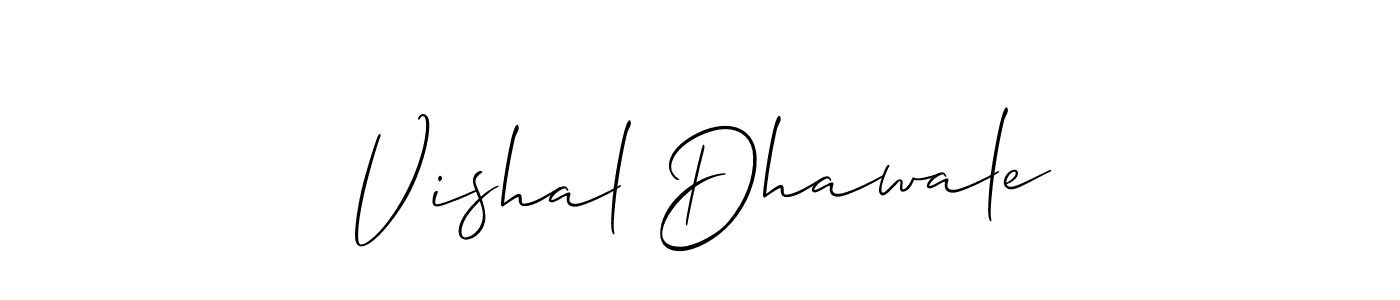 It looks lik you need a new signature style for name Vishal Dhawale. Design unique handwritten (Allison_Script) signature with our free signature maker in just a few clicks. Vishal Dhawale signature style 2 images and pictures png