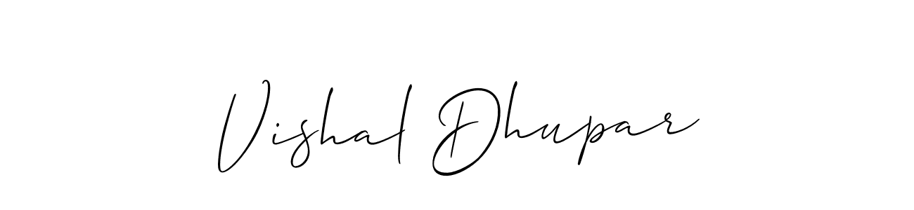 Similarly Allison_Script is the best handwritten signature design. Signature creator online .You can use it as an online autograph creator for name Vishal Dhupar. Vishal Dhupar signature style 2 images and pictures png