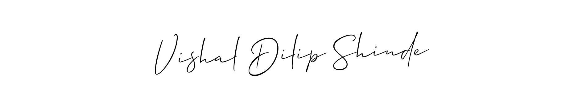 How to Draw Vishal Dilip Shinde signature style? Allison_Script is a latest design signature styles for name Vishal Dilip Shinde. Vishal Dilip Shinde signature style 2 images and pictures png