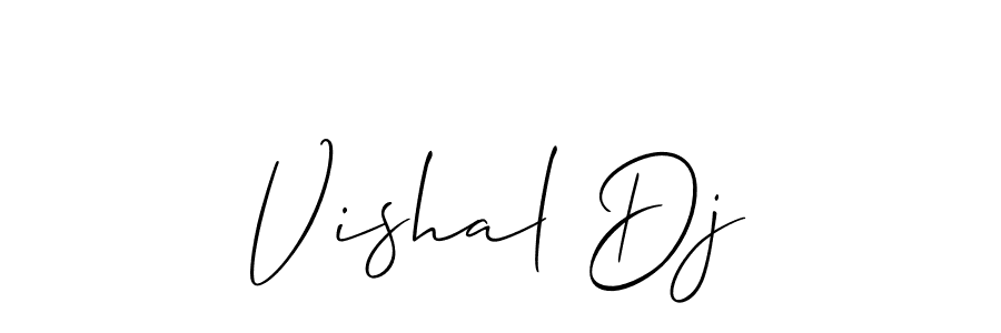 It looks lik you need a new signature style for name Vishal Dj. Design unique handwritten (Allison_Script) signature with our free signature maker in just a few clicks. Vishal Dj signature style 2 images and pictures png