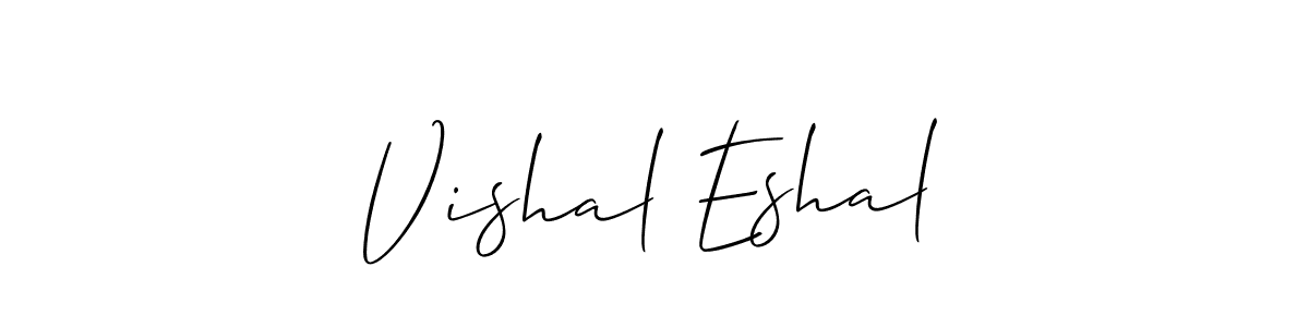 How to make Vishal Eshal signature? Allison_Script is a professional autograph style. Create handwritten signature for Vishal Eshal name. Vishal Eshal signature style 2 images and pictures png