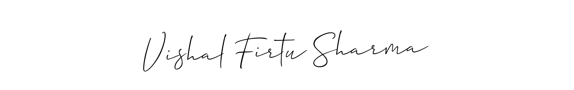 Also we have Vishal Firtu Sharma name is the best signature style. Create professional handwritten signature collection using Allison_Script autograph style. Vishal Firtu Sharma signature style 2 images and pictures png